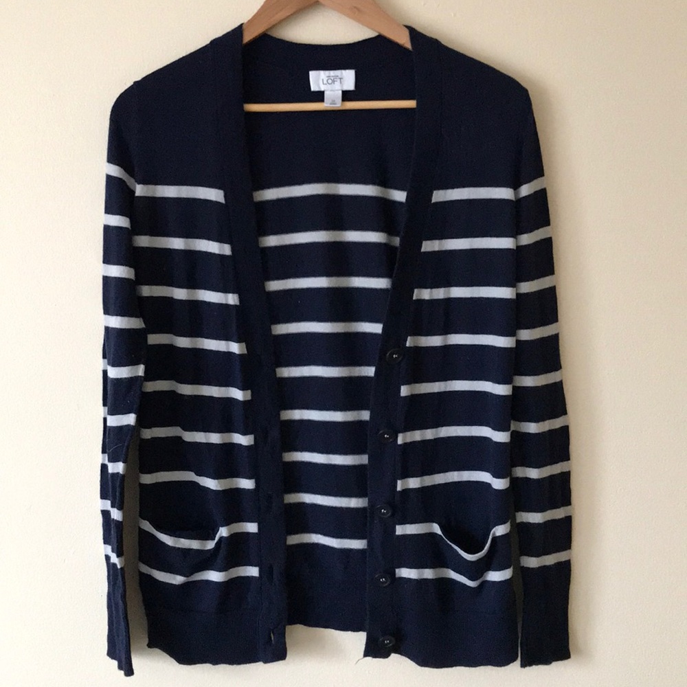 LOFT Navy Cardigan